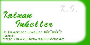 kalman inkeller business card